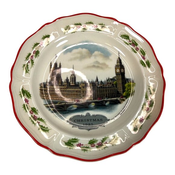 Queens Christmas Collectors Plates By Wedgwood Alan Price London Landmarks Set O - Picture 9 of 14